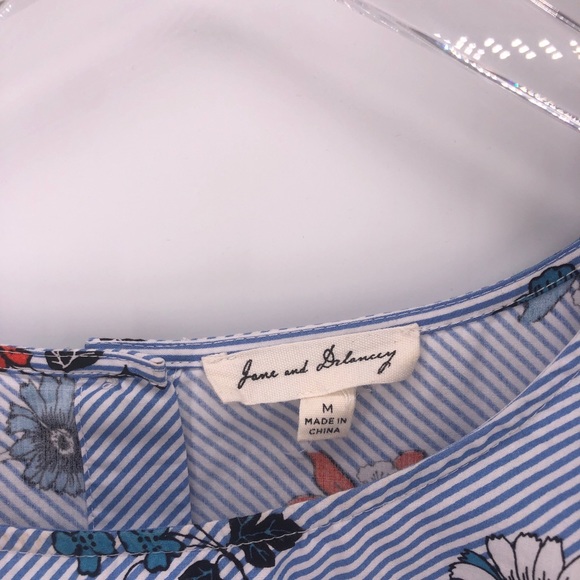 Jane & Delaney Striped Floral Peasant Blouse - Picture 4 of 6